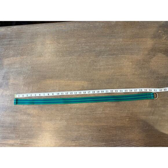 POLO Ralph Lauren Green Blue Canvas Belt Youth Kids Size Preppy RL Christmas - Picture 5 of 5